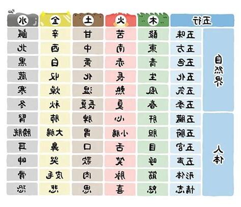 五脈 五行